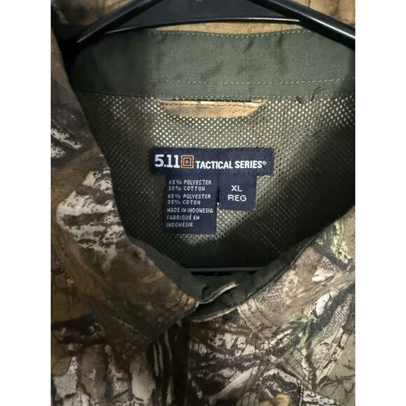 5.11 Tactical Button Down XL Shirt Camo Short Sleeve Vented Hunting Fishing - Picture 3 of 8